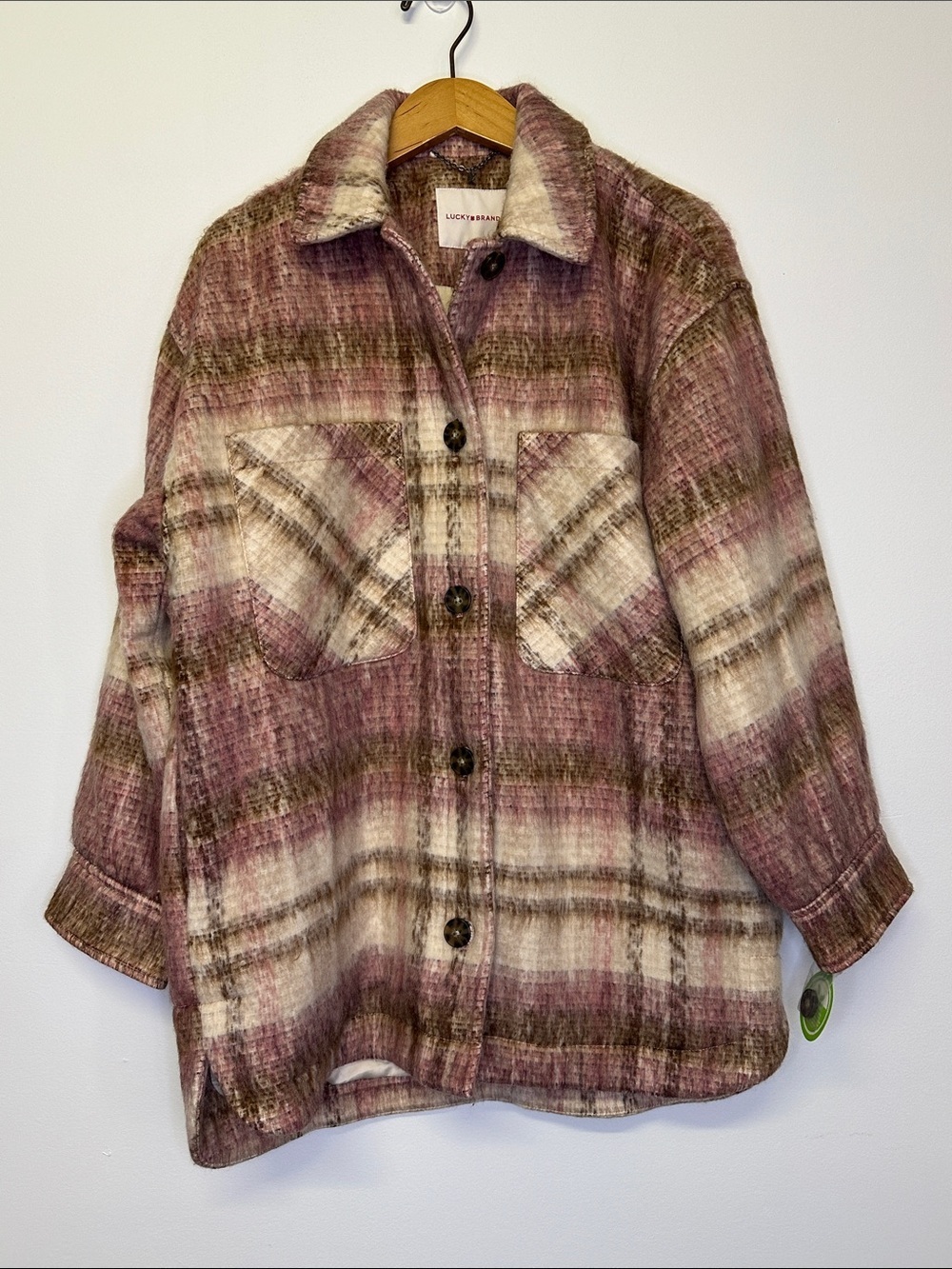 Lucky Brand Oversized plaid shirt jacket size XS